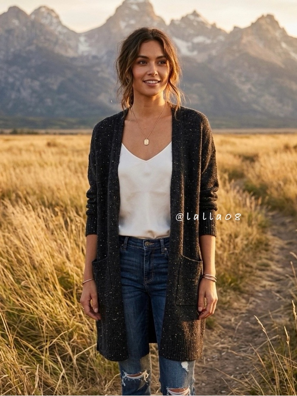 Madewell Black Confetti Speckled Knit Cardigan
